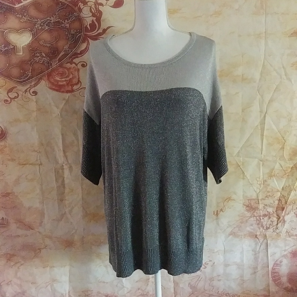 Worthington Plus Size Top 1x Shimmery Womens shirt